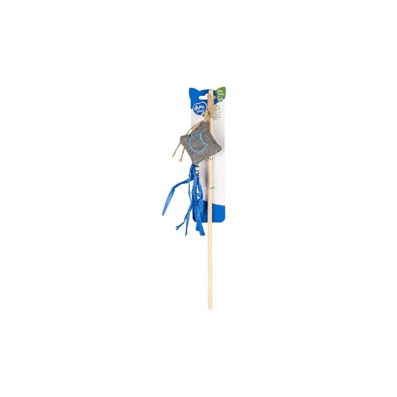 DUVO+ Eco navy játékbot tasakkal és macskamentával macskáknak, 20x6x40cm