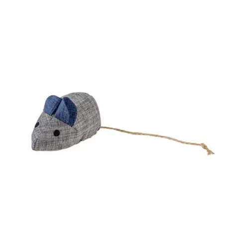 DUVO+ Eco sötétkék egér macskamentával macskák számára, 8,5x4,5x6cm