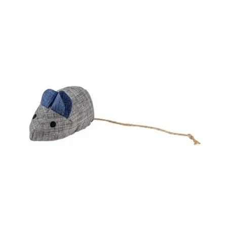 DUVO+ Eco sötétkék egér macskamentával macskák számára, 8,5x4,5x6cm