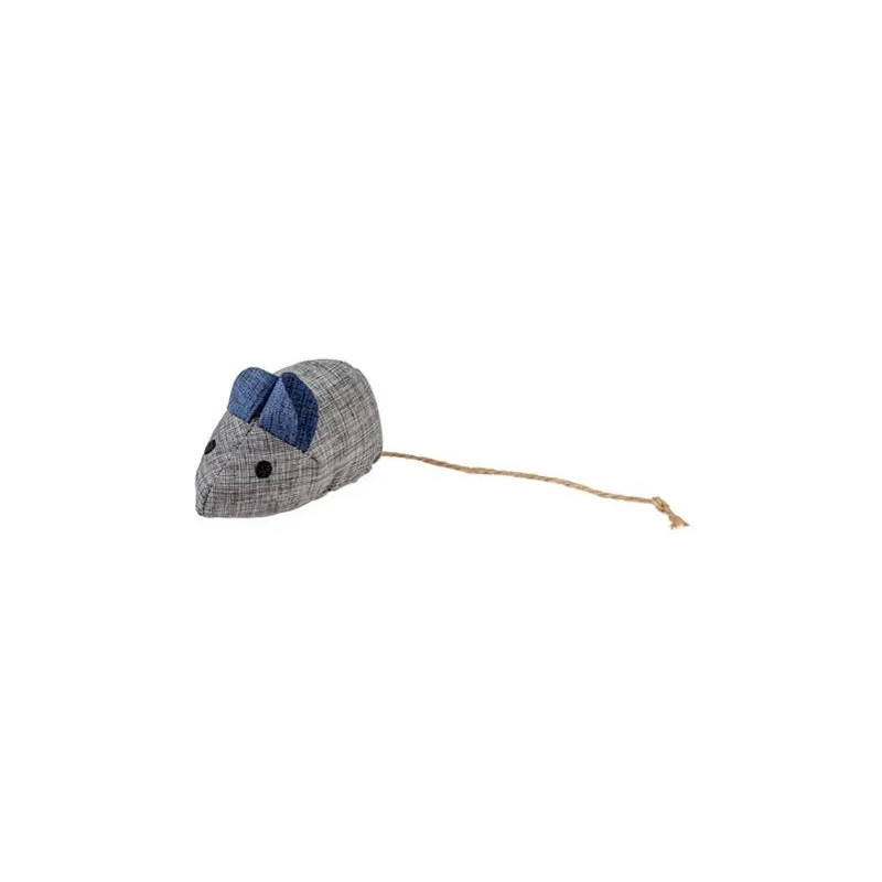 DUVO+ Eco sötétkék egér macskamentával macskák számára, 8,5x4,5x6cm