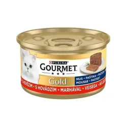 Nestlé GOURMET GOLD macska marhahúsos pástétom konzerv 12x85 g