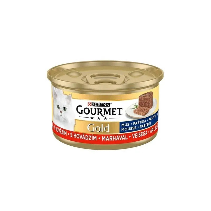 Nestlé GOURMET GOLD macska marhahúsos pástétom konzerv 12x85 g