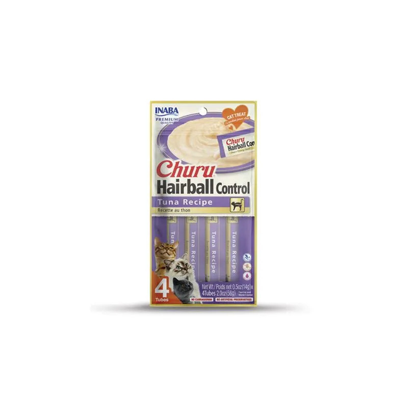 Jutalomfalat Inaba Churu Hairball macska Tonhal 12 x 4 tubus 672 g