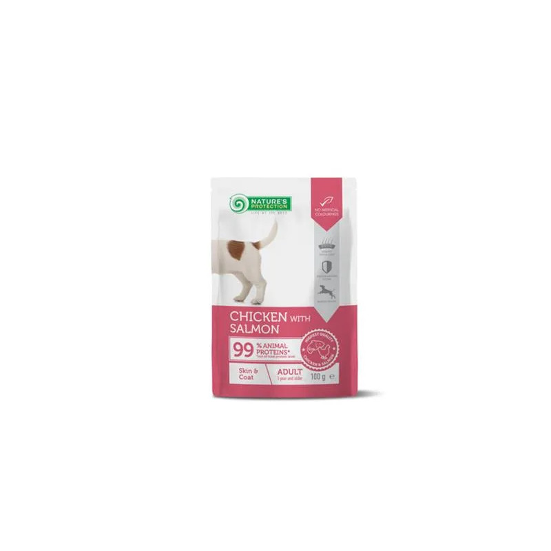 Natures P KAPSIČKY dog adult skin & coat chicken & salmon 22x100 g