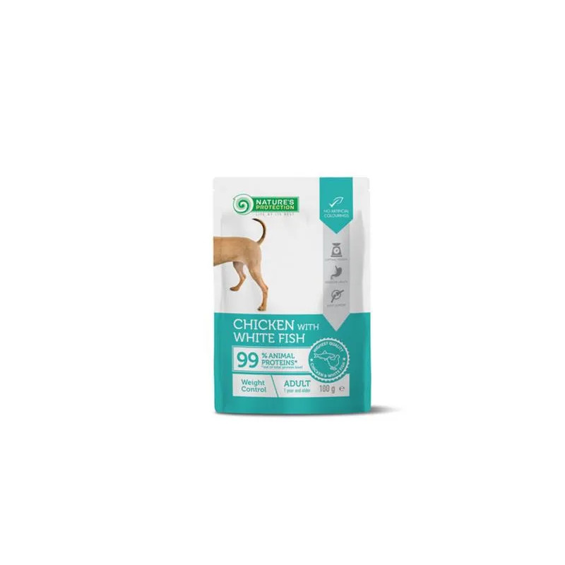 Natures P KAPSZIKÁK kutya felnőtt testsúlykontroll csirke & fehér hal 22x100 g