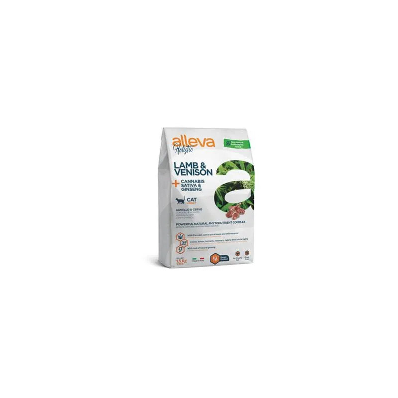 Alleva HOLISTIC macska felnőtt bárány & szarvas & kannabisz sativa & ginzeng 5 kg