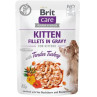 Brit Care macska Alutasak Kölyök Filék Szaftban, Puha Pulykával 24 x 85 g