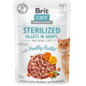 Brit Care macska Alutasak Sterilized Fillets in Gravy With Healthy Rabbit 24 x 85 g