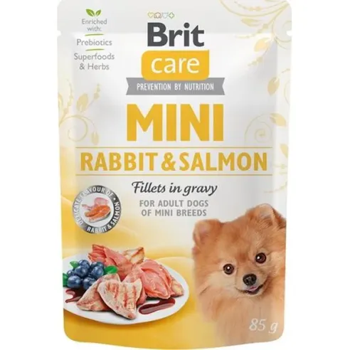 Brit Care dog Tasak MINI Nyúl & Lazacfilé szószban 24 x 85 g