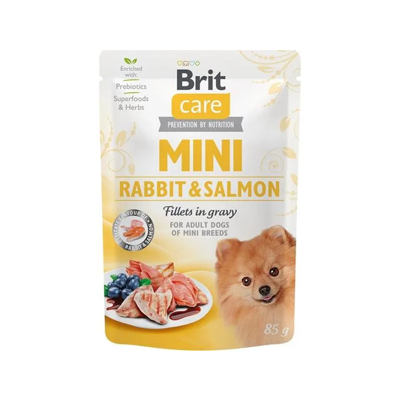 Brit Care dog Tasak MINI Nyúl & Lazacfilé szószban 24 x 85 g