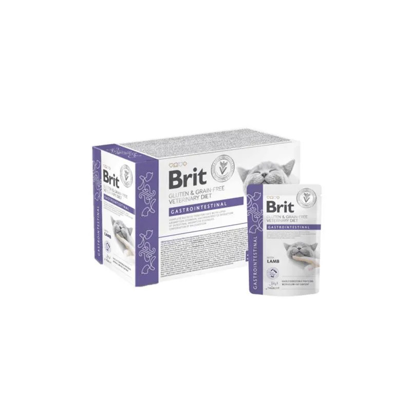 Brit VD Glutén- és gabonamentes macska tasak filék szószban Gastrointestinal 12 x 85 g