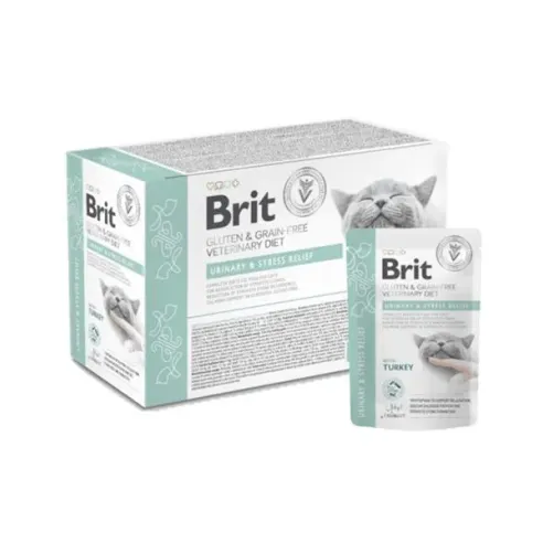 Brit VD Gluten- és Gabonamentes Macska Pouch Filé Gravy-ban Urinary & Stress Relief 12 x 85 g