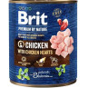 Brit Premium by Nature kutya Csirke szívvel 6 x 800 g konzerv