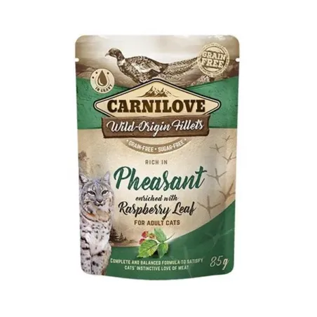 Carnilove macskáknak Tasak Fácánhússal és Málnalevéllel dúsítva 24 x 85 g