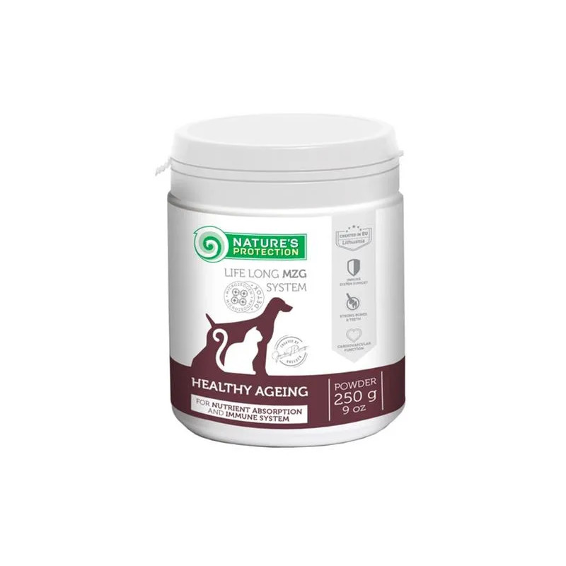 Natures P MicroZeoGen egészséges öregedés kutyáknak és macskáknak, idősebb fogak, ízületek és csontok 250 g