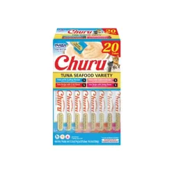 Inaba Churu macska jutalomfalatok Tonhal tengeri herkentyűkkel 4 ízben 20 tubus 280 g