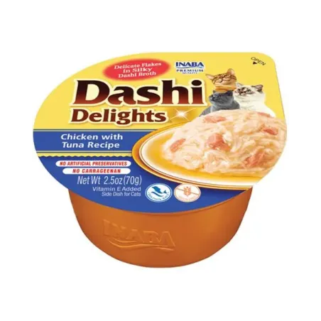 Inaba Dashi Delights macskáknak Kura tonhallal 6 x 70 g tálca