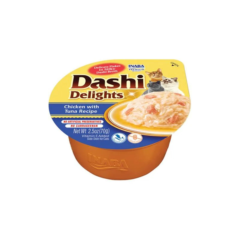 Inaba Dashi Delights macskáknak Kura tonhallal 6 x 70 g tálca