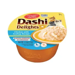 Inaba Dashi Delights macska Kura fésűkagylóval 6 x 70 g tálka