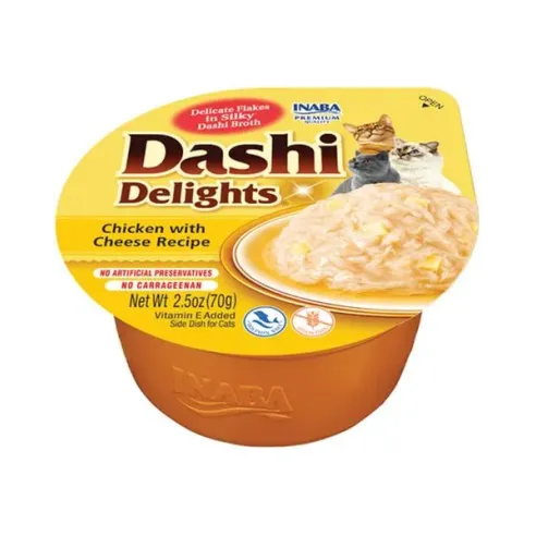 Inaba Dashi Delights macska Kura sajttal 6 x 70 g tálka