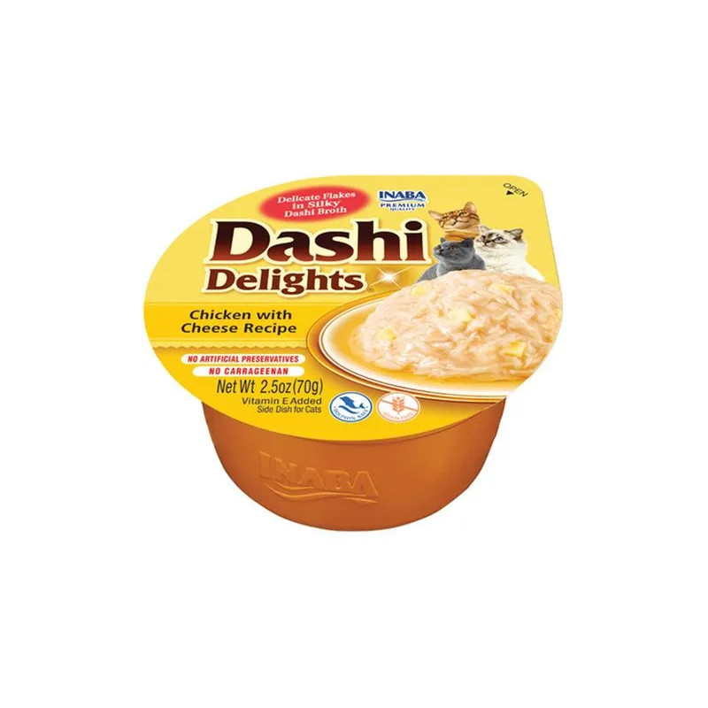 Inaba Dashi Delights macska Kura sajttal 6 x 70 g tálka