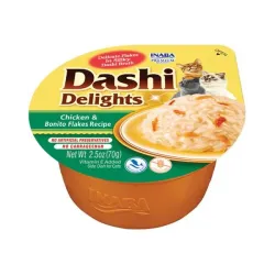 Inaba Dashi Delights macskáknak Kura s bonito pehely 6 x 70 g tálca