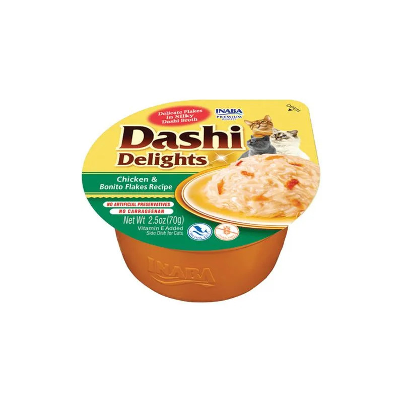 Inaba Dashi Delights macskáknak Kura s bonito pehely 6 x 70 g tálca