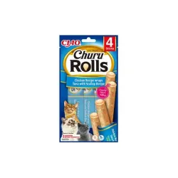 Inaba Churu Rolls macska Juh & Tonhal fésűkagylóval 4 tubus 40 g