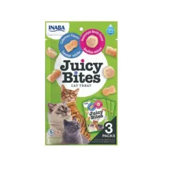 Inaba Juicy Bites macska Juhlé & Kalmár 3 x 11,30 g