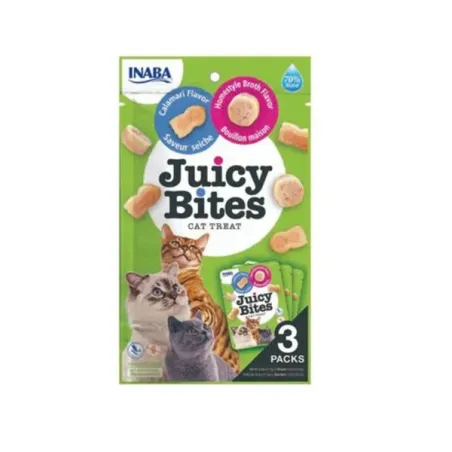 Inaba Juicy Bites macska Juhlé & Kalmár 3 x 11,30 g