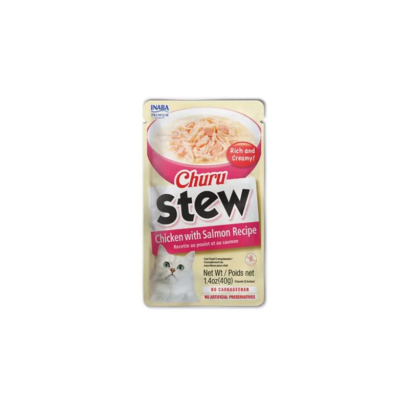 Inaba CIAO Stew Cat Tasak Csirke lazaccal 12 x 40 g