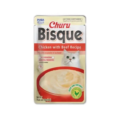 Inaba CIAO Bisque Cat Alutasak Csirke marhahússal 12 x 40 g
