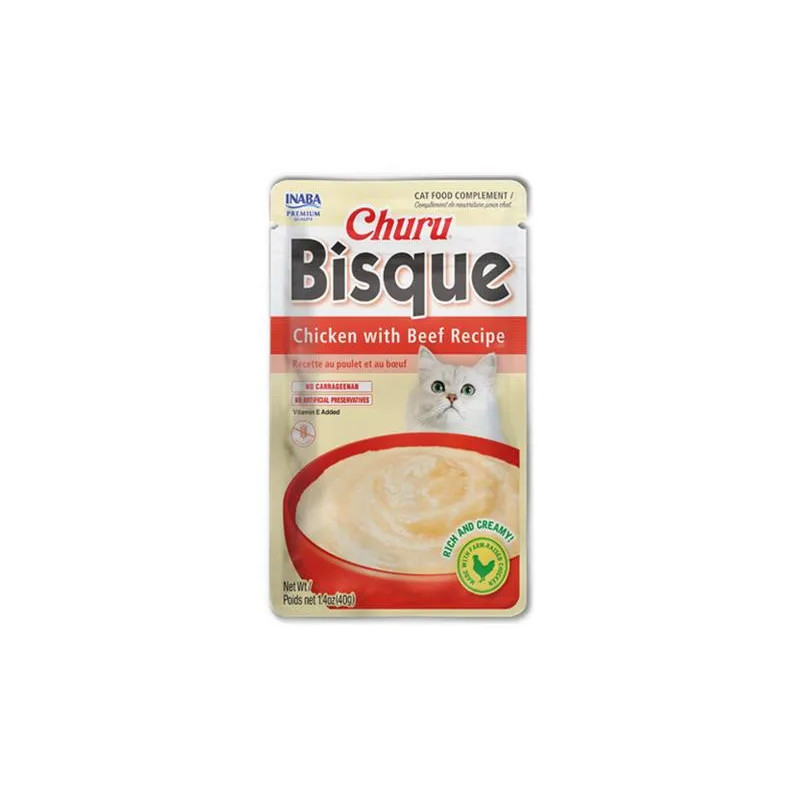 Inaba CIAO Bisque Cat Alutasak Csirke marhahússal 12 x 40 g