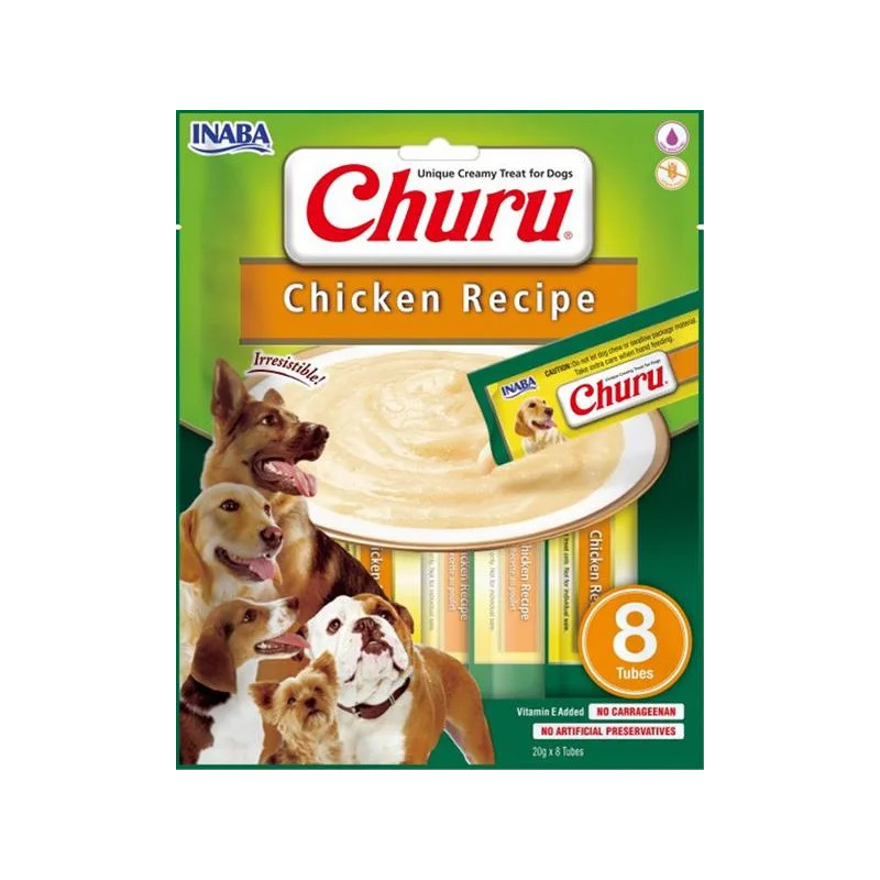 Jutalomfalatok Inaba Churu Pyré kutya Kura 8 tubus 160 g