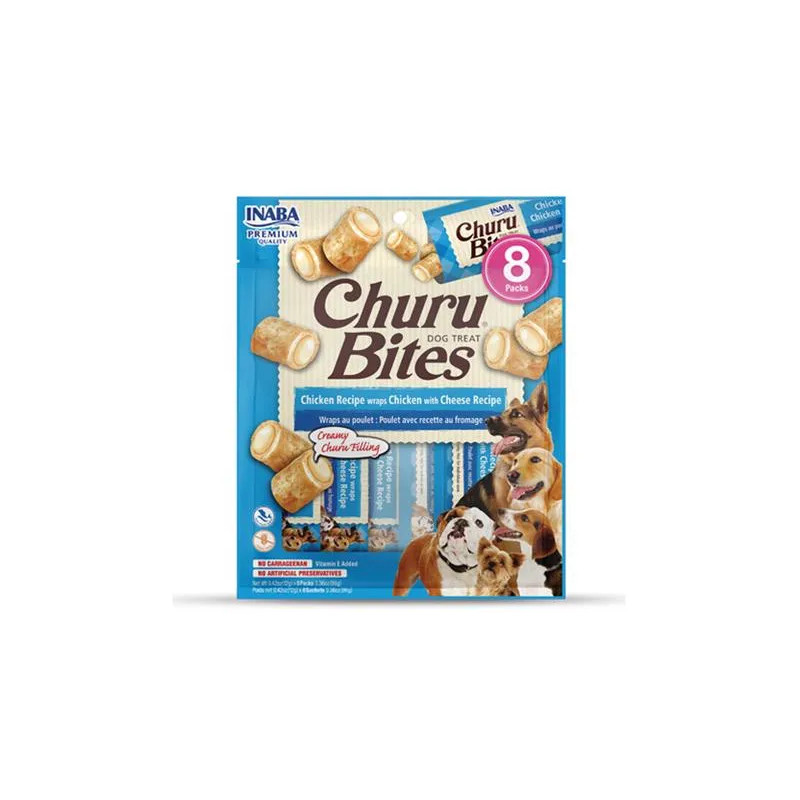 Inaba Churu Bites kutyáknak csirkehússal és sajttal 8 tubus 96 g