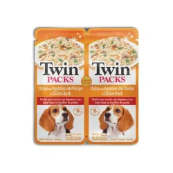Inaba Twin Packs Dog Alutasakos Csirke zöldséggel és marhahússal 12 x 80 g