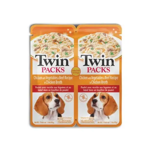 Inaba Twin Packs Dog Alutasakos Csirke zöldséggel és marhahússal 12 x 80 g