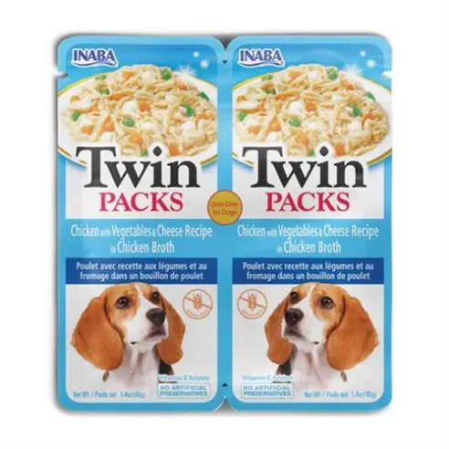 Inaba Twin Packs Dog Alutasak Csirke zöldségekkel és sajttal 12 x 80 g