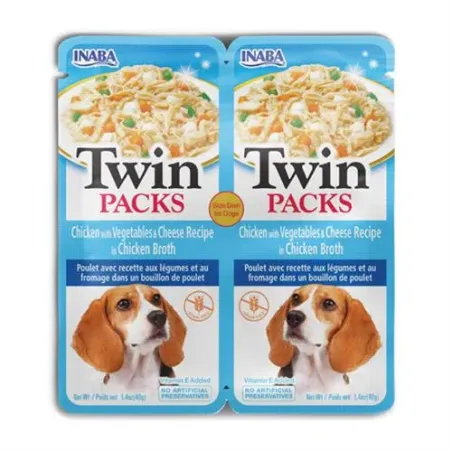 Inaba Twin Packs Dog Alutasak Csirke zöldségekkel és sajttal 12 x 80 g