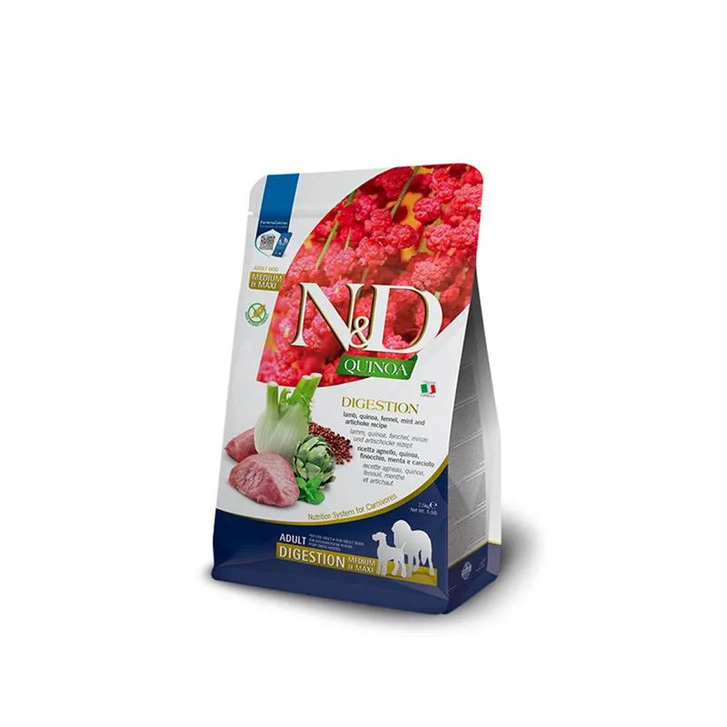 Farmina N&D dog QUINOA (GF) adult medium & maxi, digestion, lamb & fennel 2,5 kg