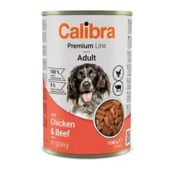 Calibra KONZERV Kutyáknak Adult Premium Csirke & marha 1240 g