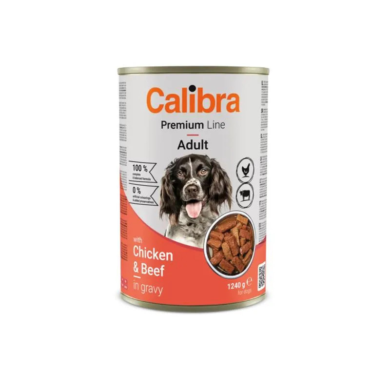 Calibra KONZERV Kutyáknak Adult Premium Csirke & marha 1240 g