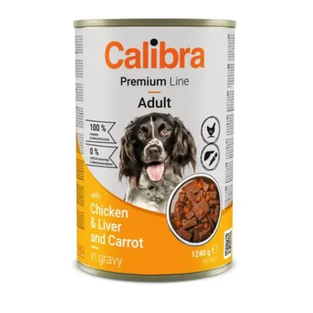 Calibra KONZERVA dog Adult Premium Kura & pečeň 1240 g