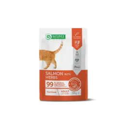 Natures P KAPSIČKÁK macska felnőtt ivartalanított lazac & gyógynövények 22 x 100 g