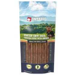 Ontario Protein csirke, rágós sodrott pálcika 10db 12,7cm, Small