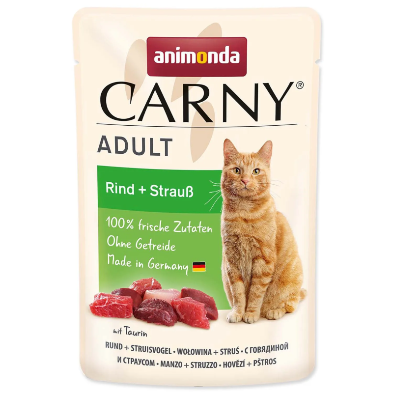 Animonda Carny Adult marha és strucc tasak 85g