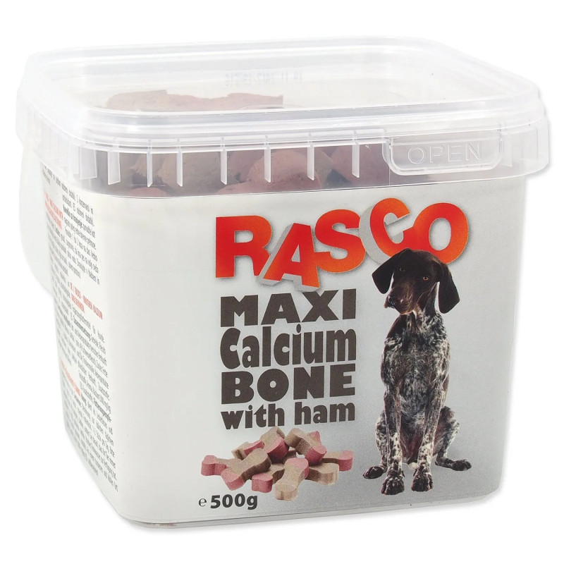 Rasco kalcium csont sonkával 6cm 500g jutalomfalat