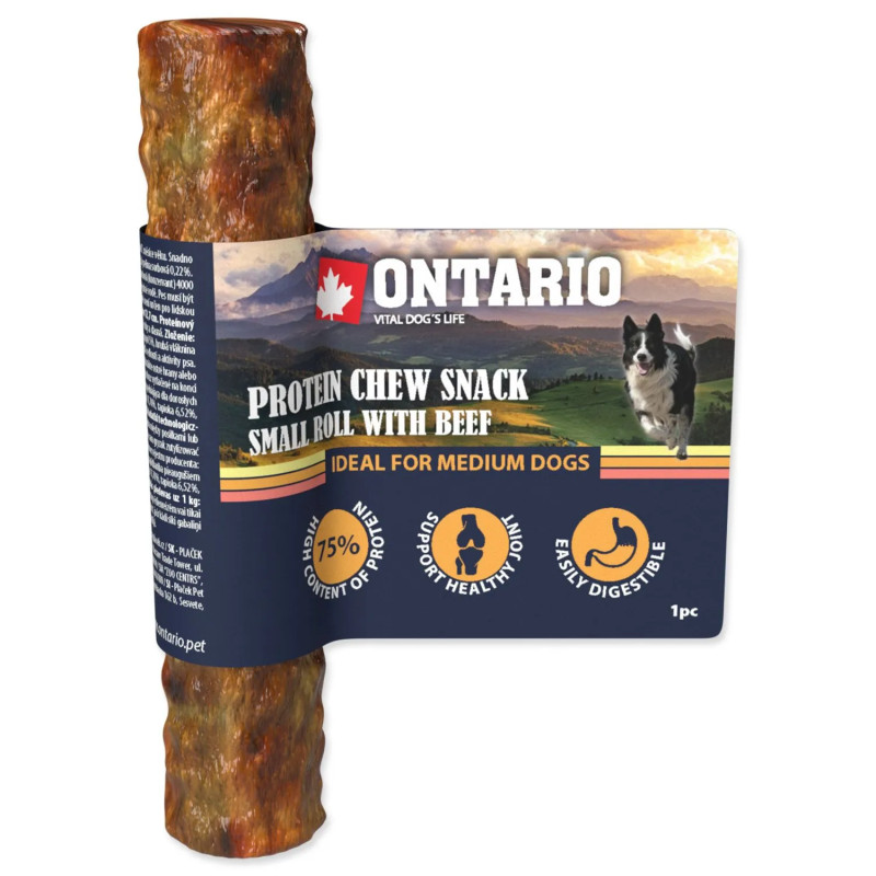 Ontario Protein marha, rágórúd kicsi 12,7cm, Medium