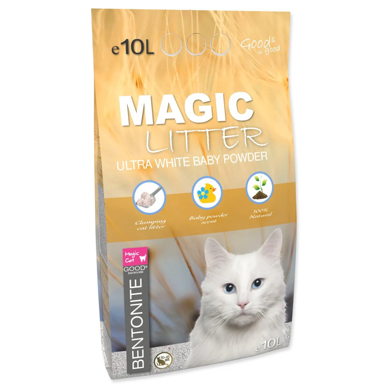 Magic Litter Bentonite Ultra White Baby Powder alom 10L/9kg