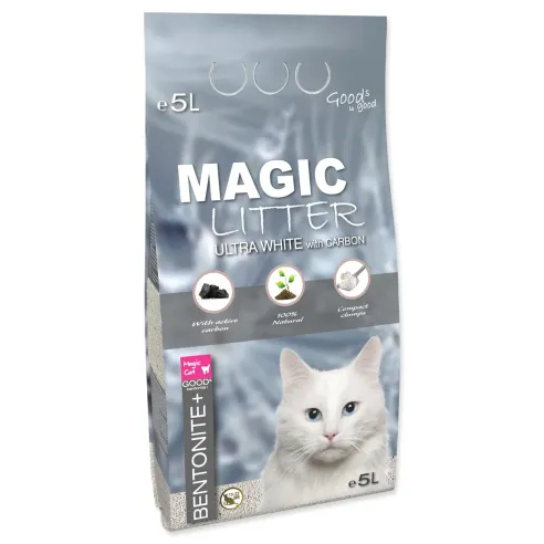 Podstielka Magic Litter Bentonite Ultra White with Carbon 5L/4,4kg